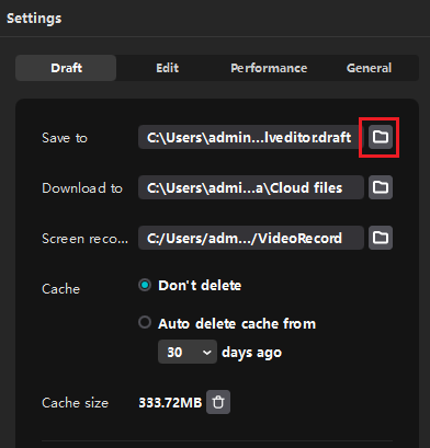 capcut save to location