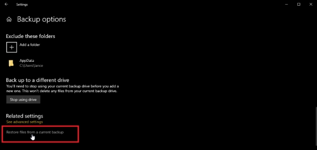 백업에서 Canon 동영상 복구하기