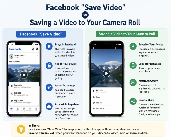 facebook save options difference