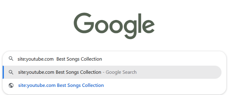 search the channel name directly