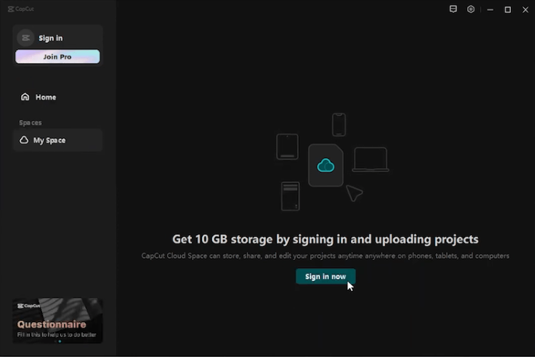 sign in capcut cloud