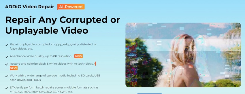 mp4 video onarım aracı-4ddig video onarımı