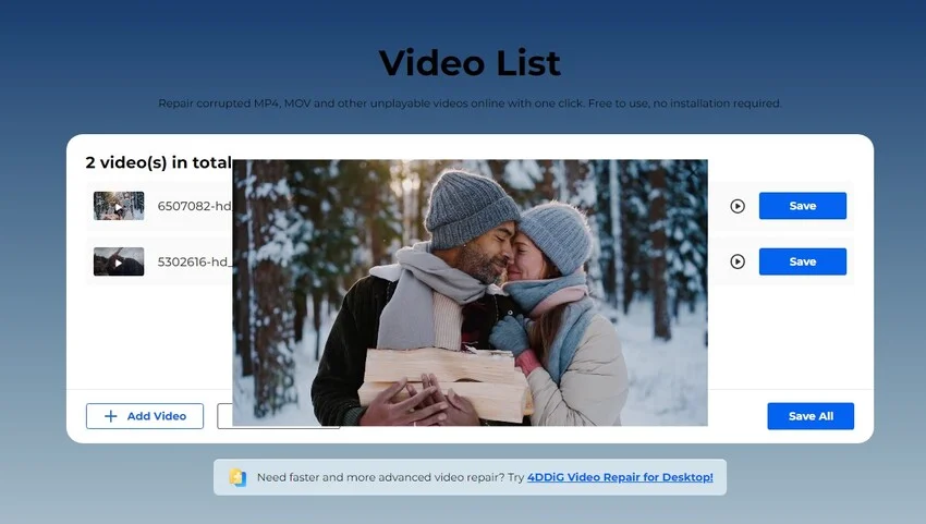 save fixed mov videos online free