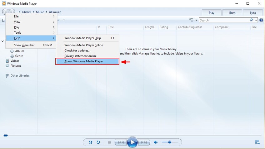 about windows media player