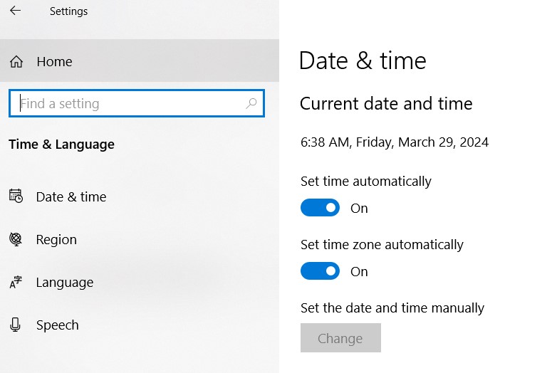 adjust date and time on pc if youtube not loading-2