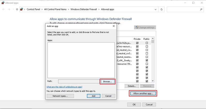 allow vlc through windows defender firewall - step 3