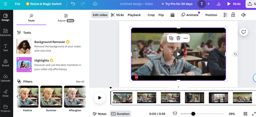 canva video enhancer