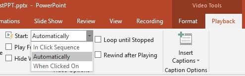 cambiar la configuración de reproducción en PowerPoint