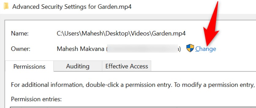 Ändern Sie den Eigentümer der Videodatei, um das Problem VLC zu beheben. Ihre Eingabe kann nicht geöffnet werden-2