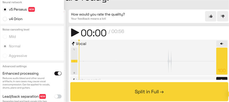 Wählen Sie die Geräuschunterdrückungsstufe
