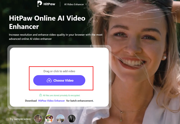 choose old video for enhance on hitpaw