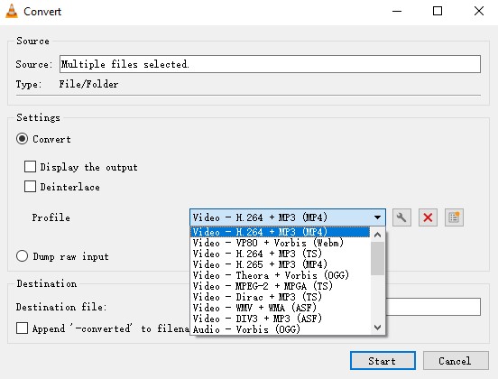 convierta hevc a mp4 con el reproductor multimedia vlc - paso 3
