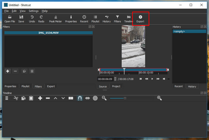 compress video without losing quality using shotcut-1