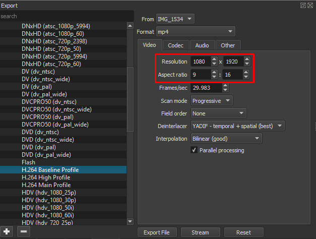 compress video without quality loss using shotcut-2