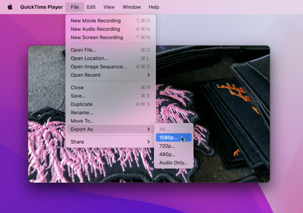 converter o formato de vídeo utilizando o quicktime player 2