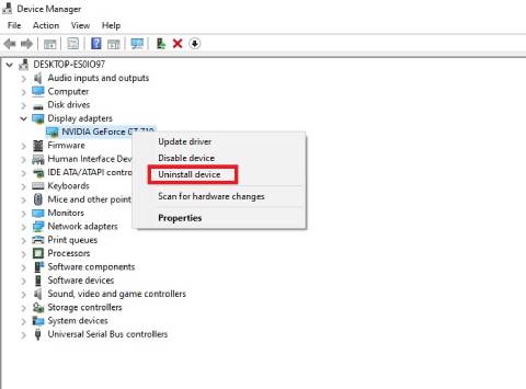 device manager uninstall device