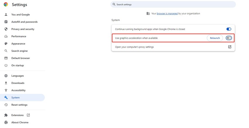 disable graphics acceleration on chrome to fix twitch lagging
