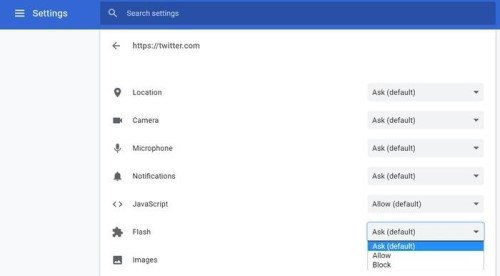 Ative o flash no Chrome