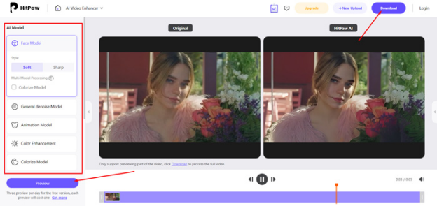 improve old video quality on hitpaw online