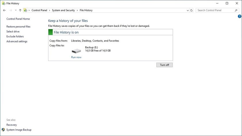 file history feature