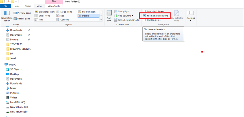 file name extensions