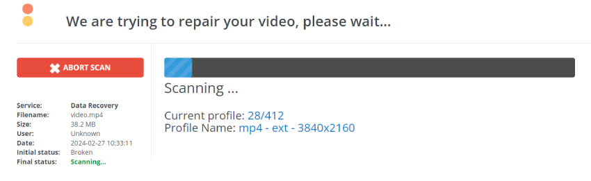 fix video scanning and repairing video