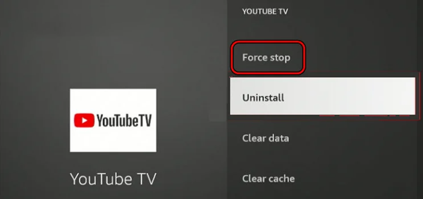 forcez l'arrêt de youtube et réinstallez pour réparer yotube tv pas de son