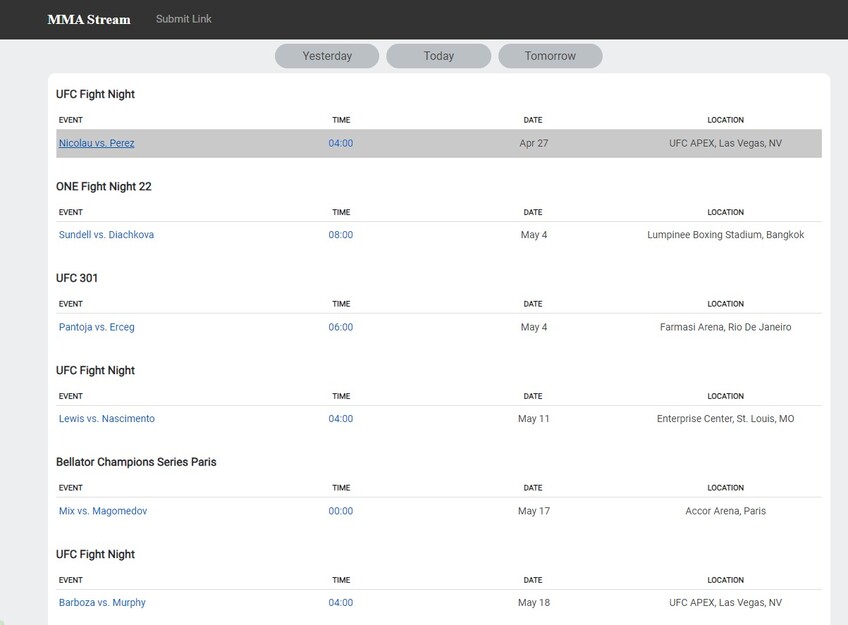 free ufc streaming site-mma streams