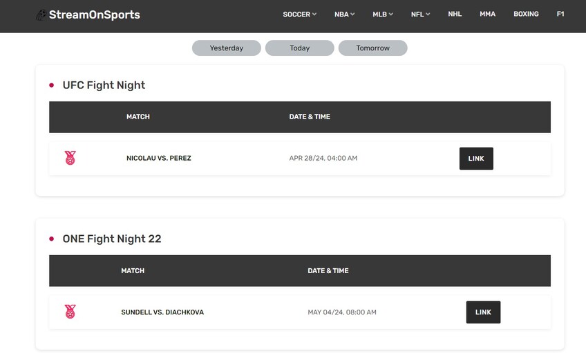 free ufc streaming site-streamonsports