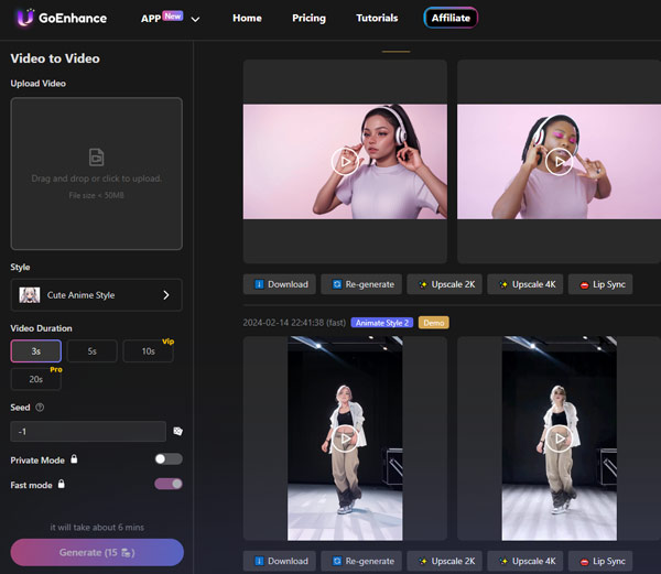 goenhance ai anime video enhancer