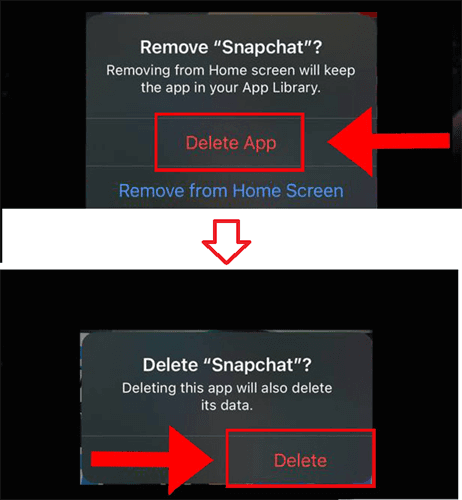 Snapchat App deinstallieren