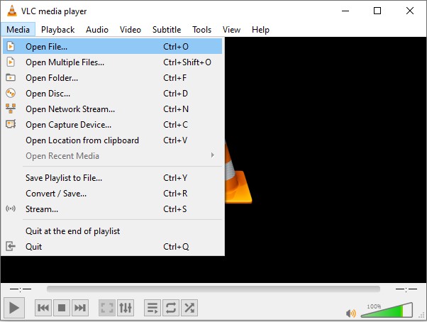 use o vlc se o windows media player não conseguir reproduzir mp4