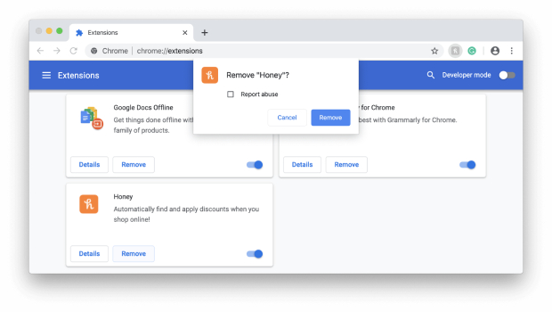 remover extensões para corrigir vídeos que não são reproduzidos no mac