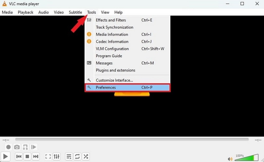 Setzen Sie die VLC-Einstellungen zurück, um das Problem zu beheben. Ihre Eingabe kann nicht geöffnet werden – Bild 1