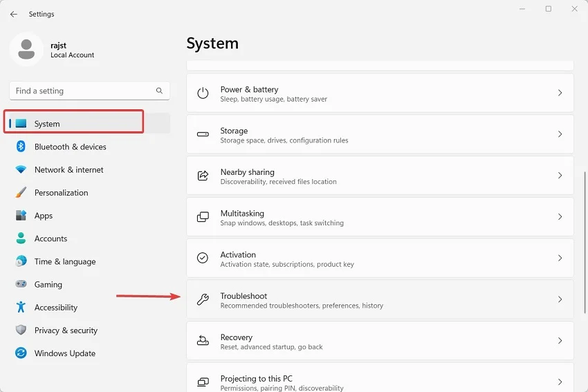 execute o solucionador de problemas de reprodução de vídeo para consertar o mp4 não reproduzindo-1