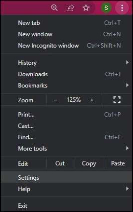 Selecionar Configurações