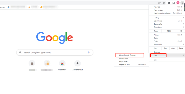 Clique em sobre o Google Chrome