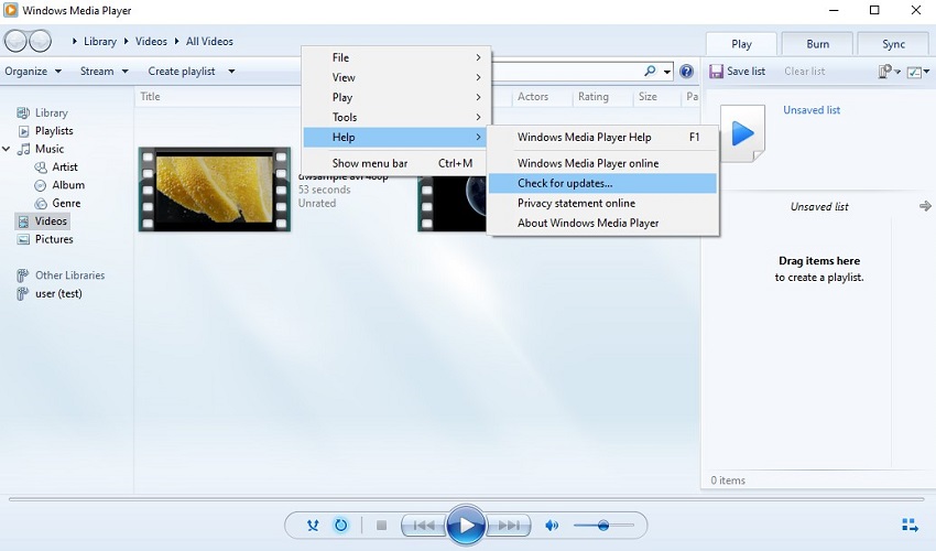 update windows media player to fix videos not playing on windows 10/11