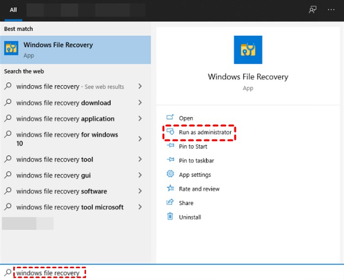windows file recovery