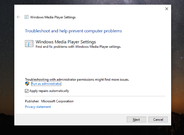run troubleshooter to fix windows media player errors-3