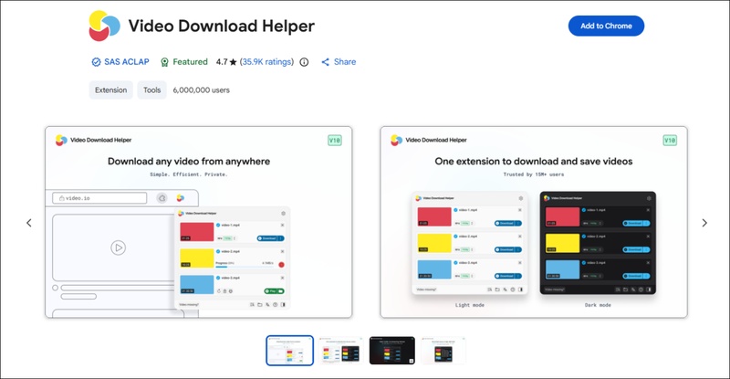 add video download helper to chrome