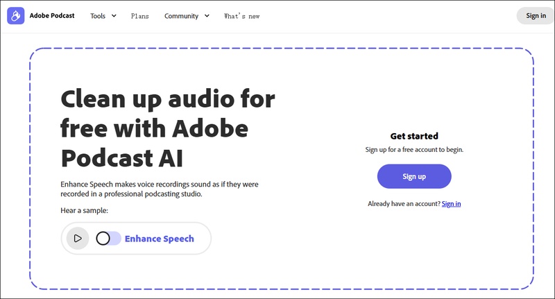 adobe podcast enhance speech