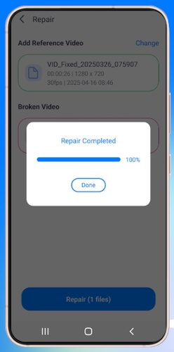 any video repair for android
