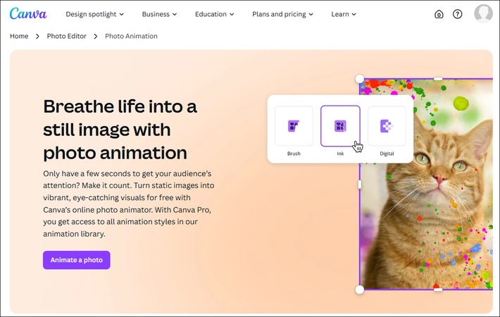 canva photo animator