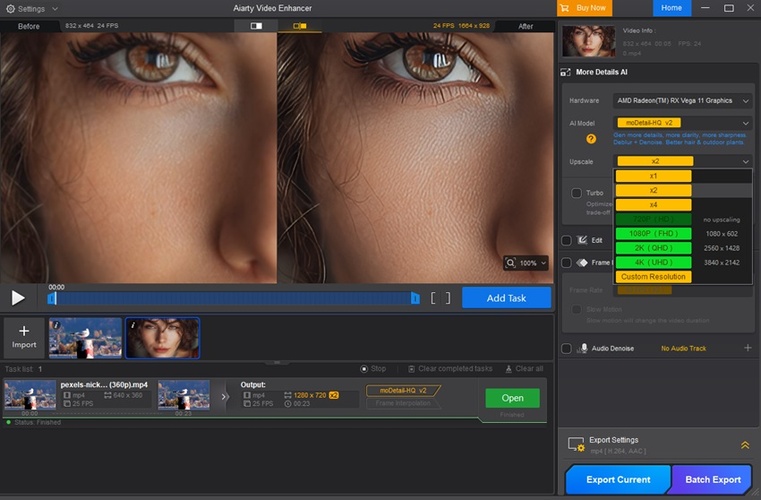 capcut ai video upscaler