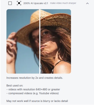 choose 200% ai upscale on tensorpix