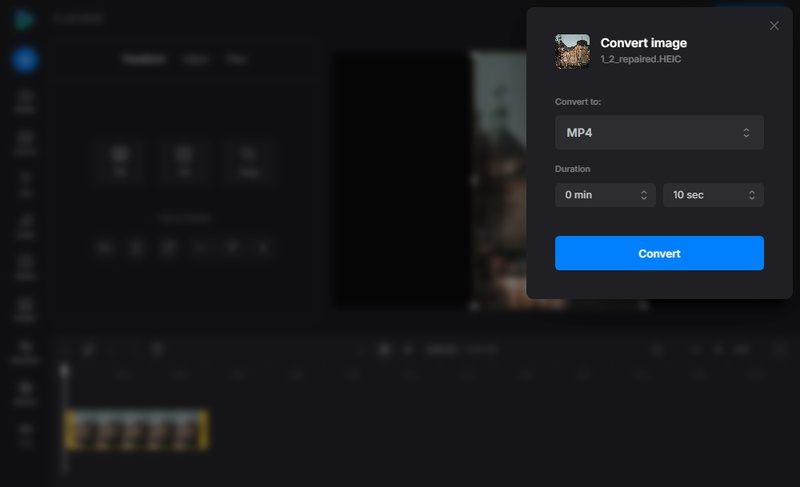 clideo convert heic to mp4 online free