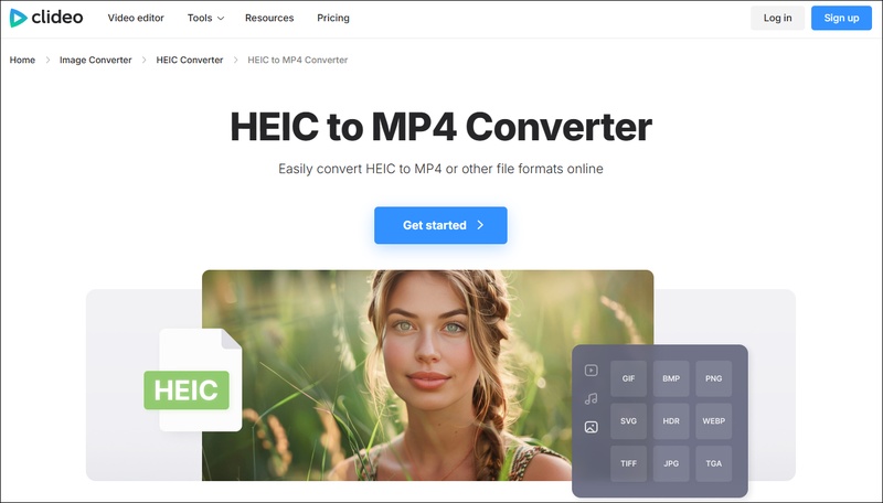 clideo heic to mp4 converter