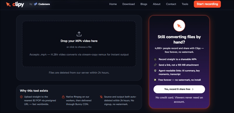 clipy mp4 to mov converter