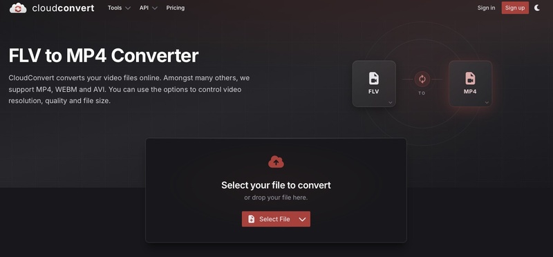 cloudconvert flv to mp4 converter online